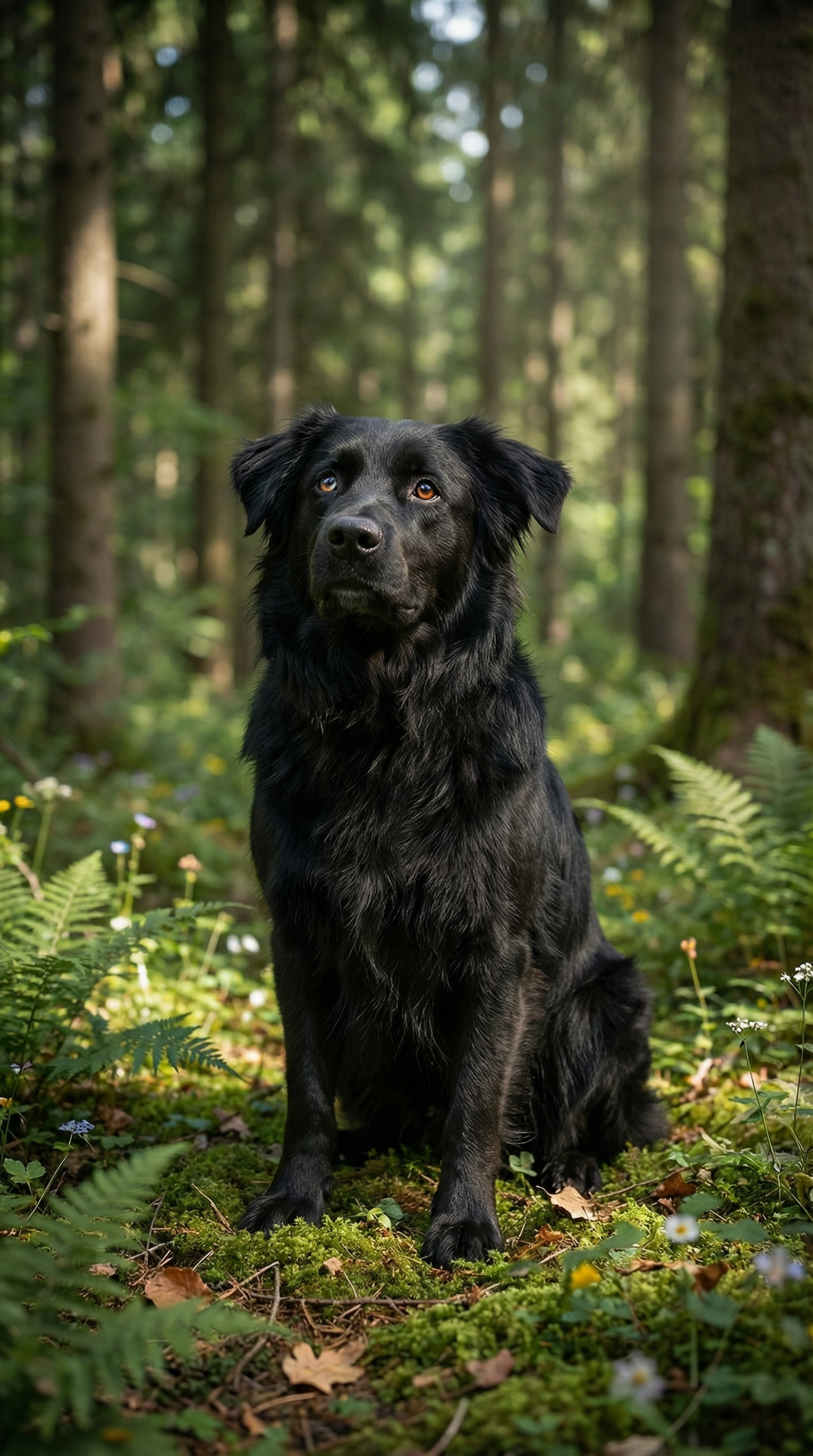 AI Image of a Real Dog in Forest